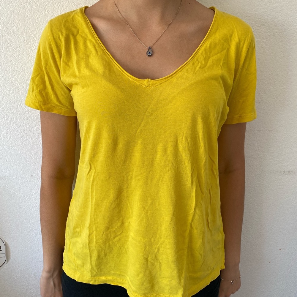 J.CREW yellow tee shirt